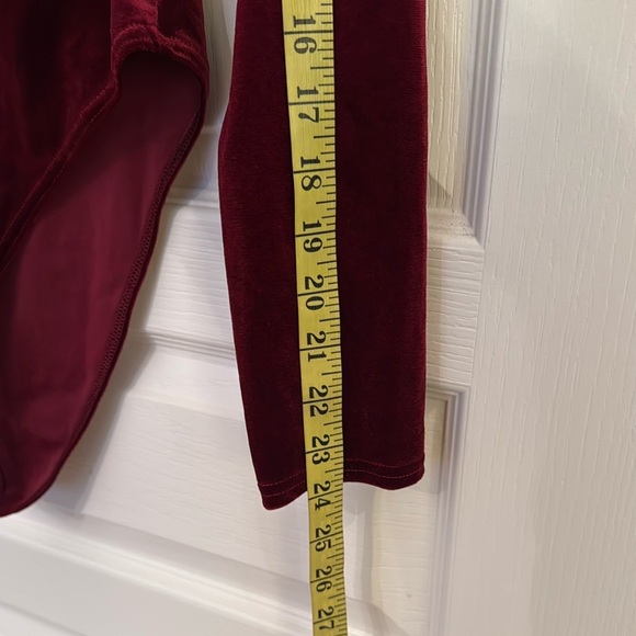 Like New: Forever 21 Red Velvet Bodysuit - Picture 10 of 11
